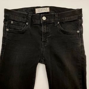 TEXTILE Elizabeth and James black stretchy skinny OZZY jeans pants Sz 28